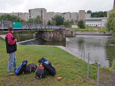 Ohře u Ottova jezu v Chebu